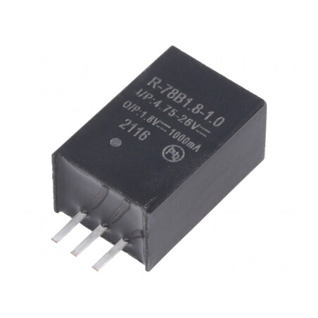 Convertor DC/DC 1.8W 4.75-26V la 1.8V 1A SIP3 | Electronic-mag.ro | Componente Electronice
