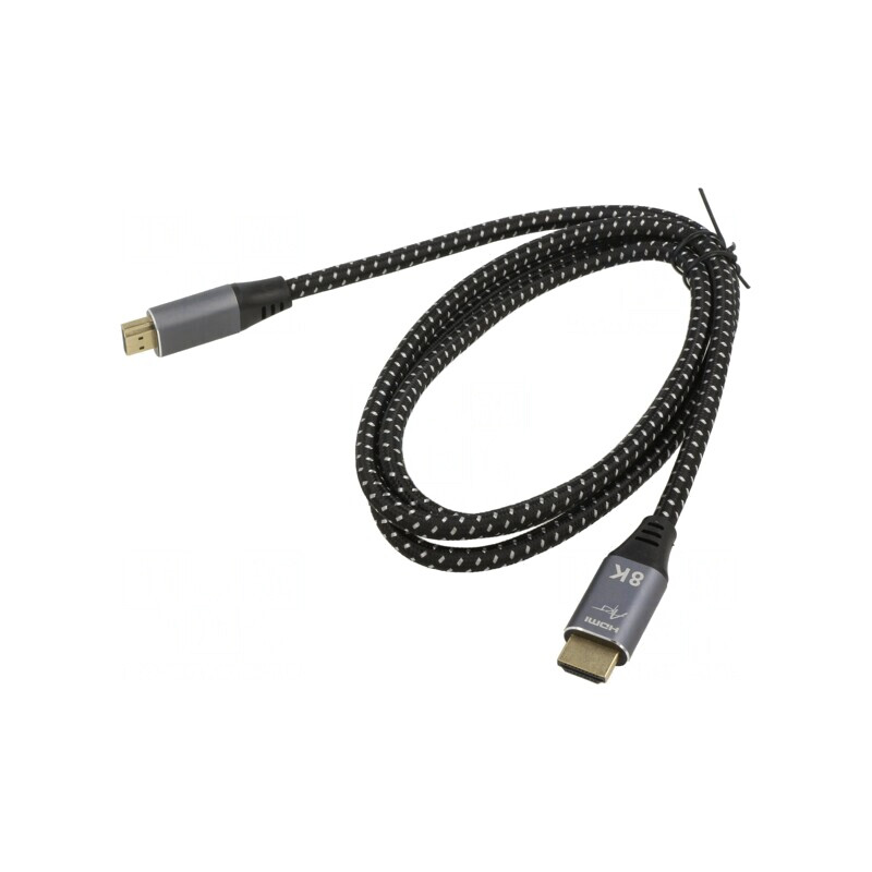 Cablu HDMI 2.1 Textil 1,5m Negru | Electronic-mag.ro | Componente Electronice