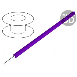 Cablu sârmă Cu 30AWG violet 50m Kynar