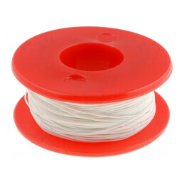 Cablu sârmă Cu 30AWG alb 50m 300V Kynar | Electronic-mag.ro | Componente Electronice