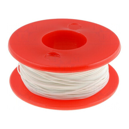 Cablu sârmă Cu 30AWG alb 50m 300V Kynar | Electronic-mag.ro | Componente Electronice