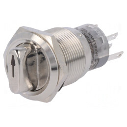 Comutator Rotativ 2 Pozitii SPDT 0,5A 220VAC 1A 24VDC | Electronic-mag.ro | Componente Electronice