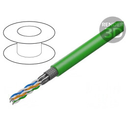 Cablu Ethernet Torsion S/FTP 4x2x24AWG 6a PVC