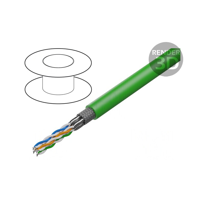 Cablu Ethernet Torsion S/FTP 4x2x24AWG 6a PVC | Electronic-mag.ro | Componente Electronice