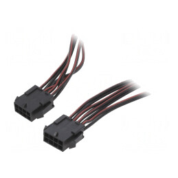 Cablu | Micro-Fit 3.0 | tată-tată | PIN: 8 | 0,4m | 4A | Izolaţie: PVC | KABX-8PMM-L400
