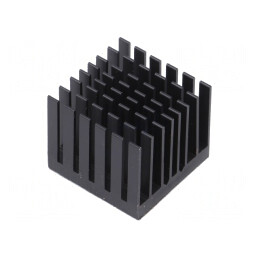 Radiator negru cu aripioare BGA 30x30mm | Electronic-mag.ro | Componente Electronice