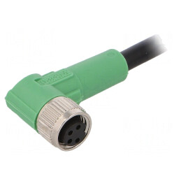 Cablu de Conectare M8 PIN 4 Unghi 3m 30VAC 4A PVC | Electronic-mag.ro | Componente Electronice
