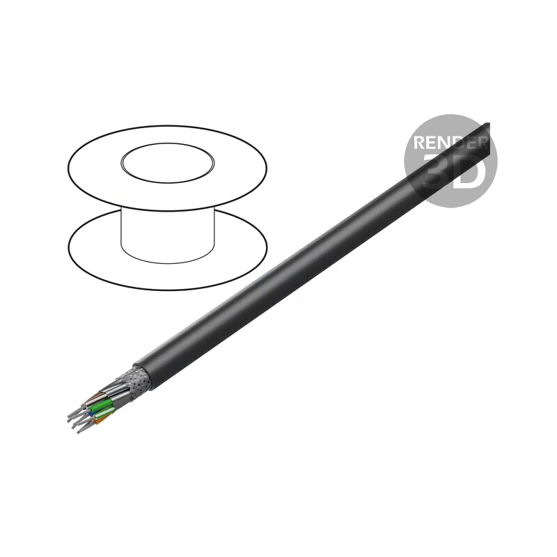Cablu ETHERLINE TRAIN SF/UTP Cat5e 24AWG Negru | Electronic-mag.ro | Componente Electronice