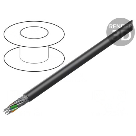 Cablu ETHERLINE TRAIN SF/UTP Cat5e 24AWG Negru | Electronic-mag.ro | Componente Electronice
