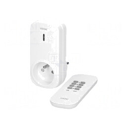 Soclu de rețea 230V 25m alb IP20 | Electronic-mag.ro | Componente Electronice