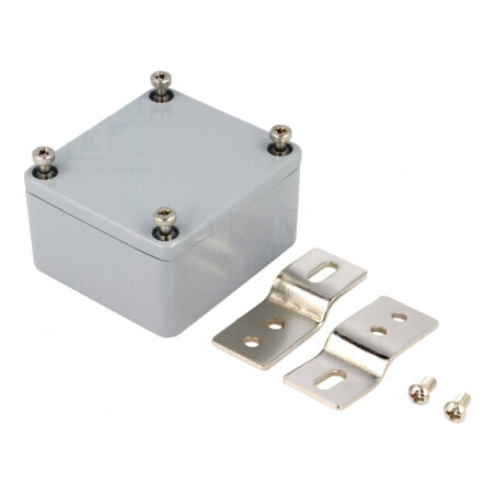 Carcasă universală aluminiu gri IP65 58x64x35mm | Electronic-mag.ro | Componente Electronice