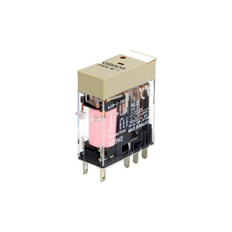 Releu Electromagnetic DPDT 230VAC 5A | Electronic-mag.ro | Componente Electronice