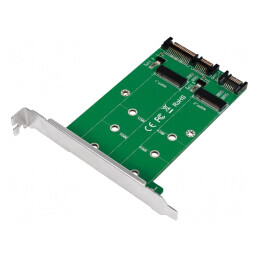 Adaptor SATA pentru M.2, 2 Secțiuni, Argintiu | Electronic-mag.ro | Componente Electronice
