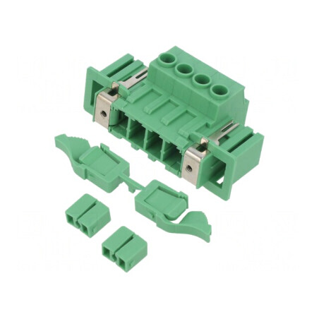 Regletă de conexiuni deconectabilă 7,62mm 4 piste drept tată | Electronic-mag.ro | Componente Electronice