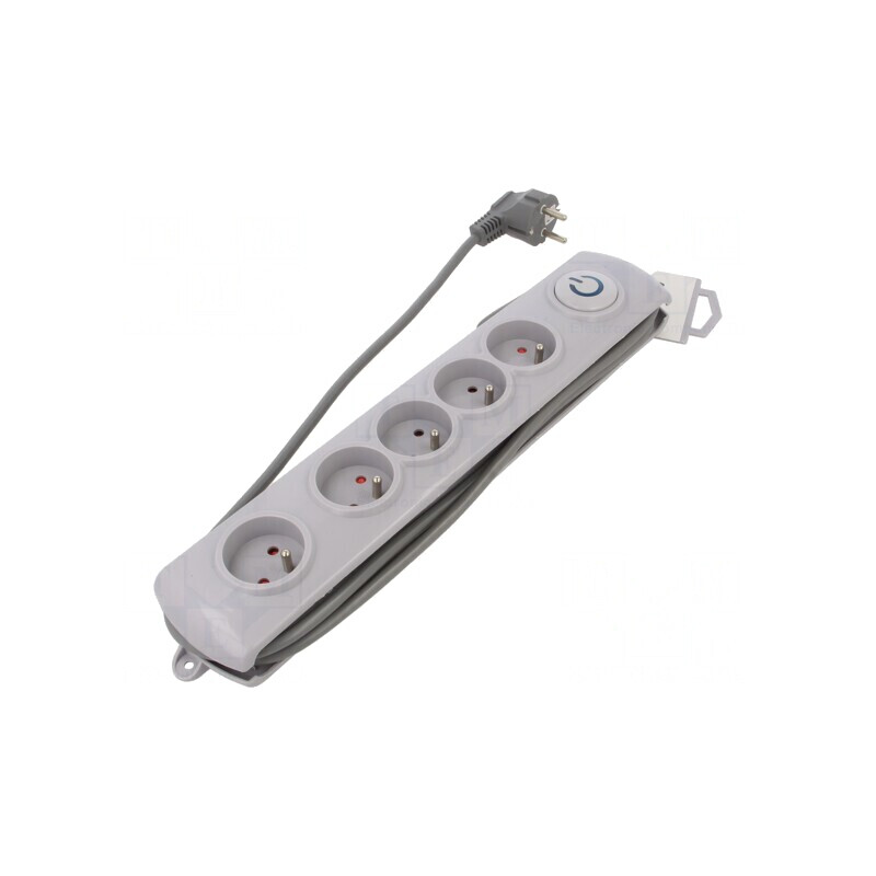 Prelungitor cu 5 Prize și Protecție la Supratensiune 10A | Electronic-mag.ro | Componente Electronice