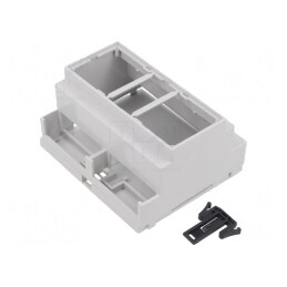 Carcasă pentru șină DIN 90x106x58mm PPO | Electronic-mag.ro | Componente Electronice