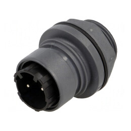 Conector circular soclu tată 2 PIN nichelat Buccaneer 6000 | Electronic-mag.ro | Componente Electronice