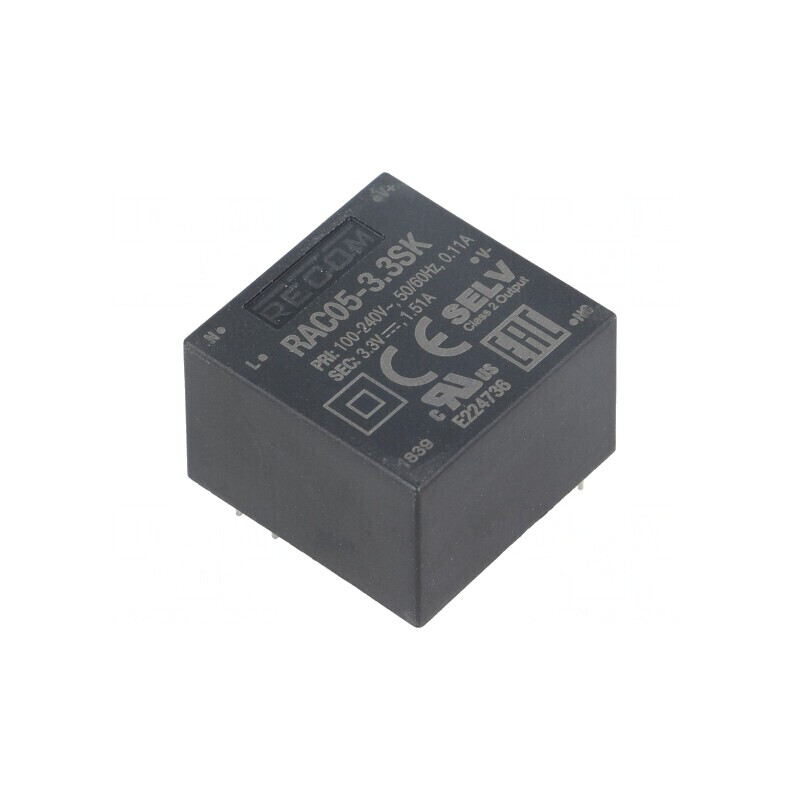 Convertor AC/DC 5W 3,3VDC | Electronic-mag.ro | Componente Electronice