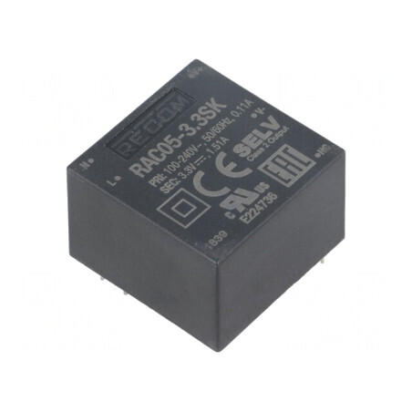 Convertor AC/DC 5W 3,3VDC | Electronic-mag.ro | Componente Electronice