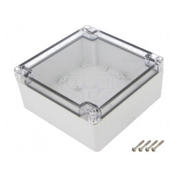 Carcasă Universală cu Bucșă din Alamă 135x135x60mm ABS-PC | Electronic-mag.ro | Componente Electronice
