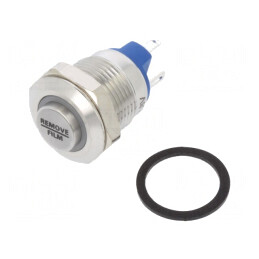 Comutator Anti-Vandalism SPST-NO 2A 36VDC IP65 12mm | Electronic-mag.ro | Componente Electronice