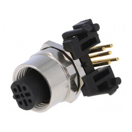 Soclu M12 5 PIN Profibus THT IP65/IP67 60V 4A | Electronic-mag.ro | Componente Electronice
