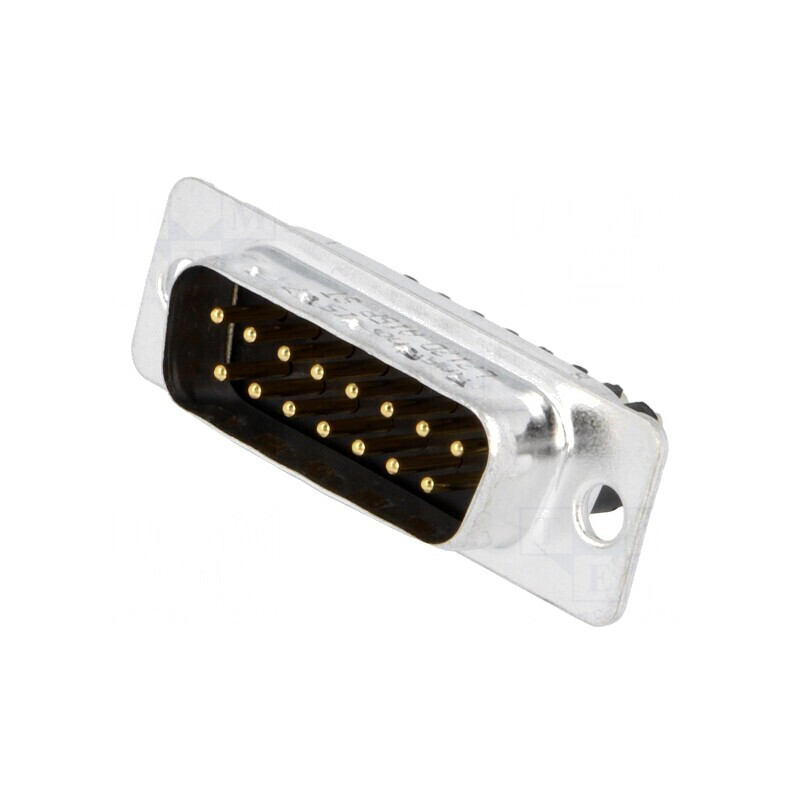 Mufă D-Sub 15 pini tată cu şurub 7,5A pe cablu | Electronic-mag.ro | Componente Electronice