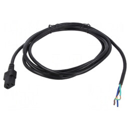 Cablu Alimentare IEC C13 3m 10A Negru | Electronic-mag.ro | Componente Electronice