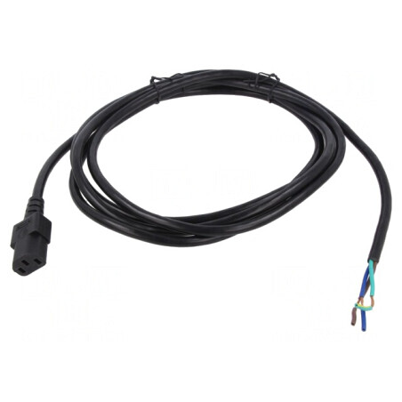 Cablu Alimentare IEC C13 3m 10A Negru | Electronic-mag.ro | Componente Electronice