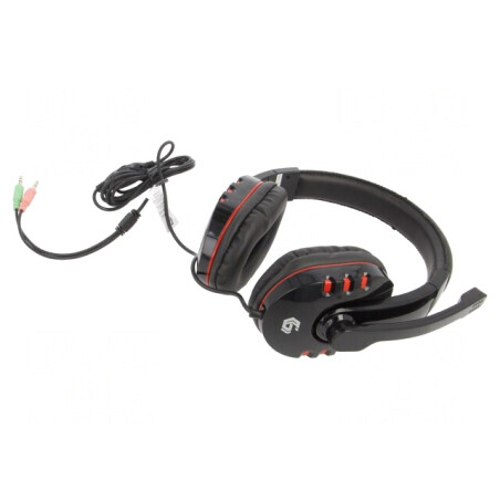 Căști cu Microfon Negru Jack 3,5mm 1,8m | Electronic-mag.ro | Componente Electronice