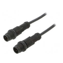 Cablu senzori automatizări 1m M12-M12 4 pini | Electronic-mag.ro | Componente Electronice