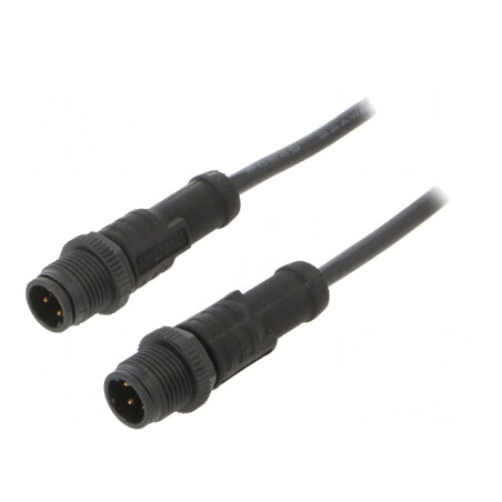 Cablu senzori automatizări 1m M12-M12 4 pini | Electronic-mag.ro | Componente Electronice