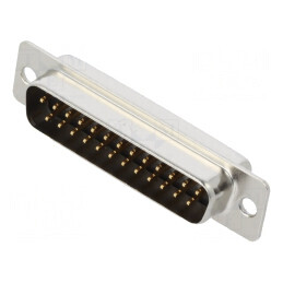 Conector D-Sub 25-Pin Mufă Tată Lipire Aurit | Electronic-mag.ro | Componente Electronice