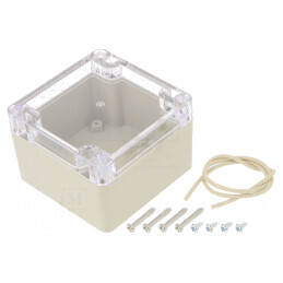 Carcasă Universală ABS Bej IP65 Ritec 80x82x55mm | Electronic-mag.ro | Componente Electronice