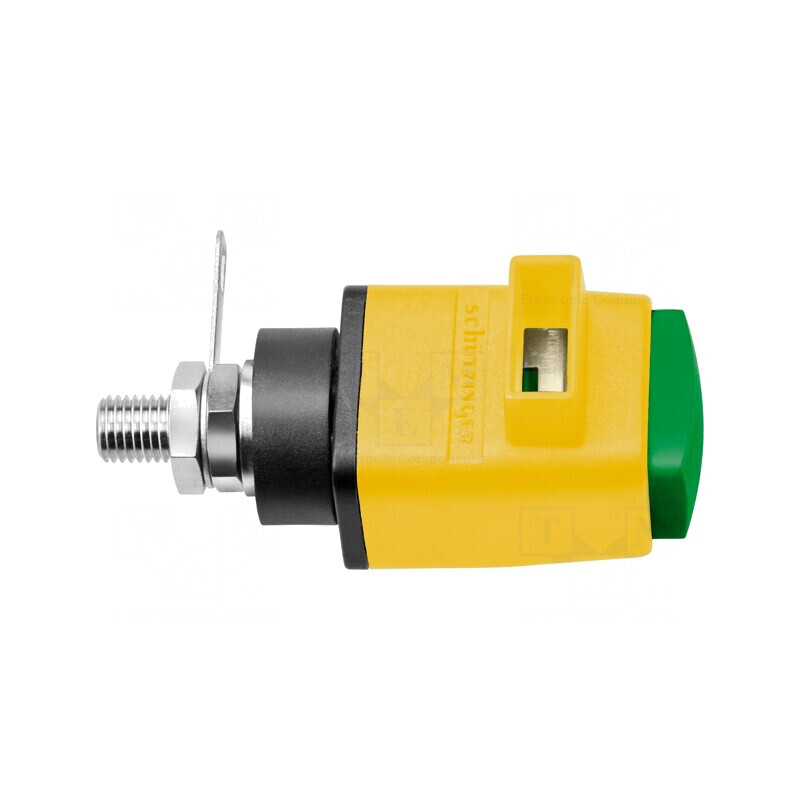 Clemă de laborator galben-verde 60VDC 16A | Electronic-mag.ro | Componente Electronice