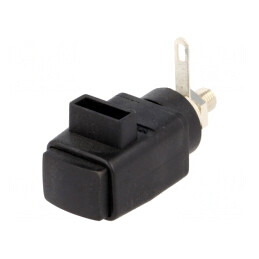 Clemă de laborator neagră 60VDC 16A 30,5mm | Electronic-mag.ro | Componente Electronice
