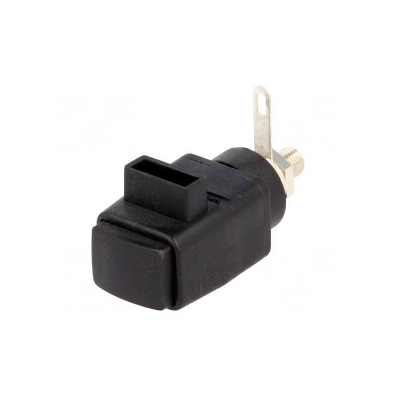 Clemă de laborator neagră 60VDC 16A 30,5mm | Electronic-mag.ro | Componente Electronice