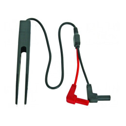 Pensetă de măsură 24V 1A cu izolație 0,4m roșu-negru | Electronic-mag.ro | Componente Electronice