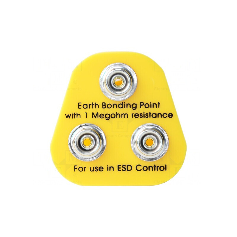 Fișă de împământare ESD 1MΩ 10mm EU | Electronic-mag.ro | Componente Electronice