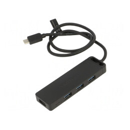 Hub USB 4 Porturi USB-A și USB-C Negru 5Gbps