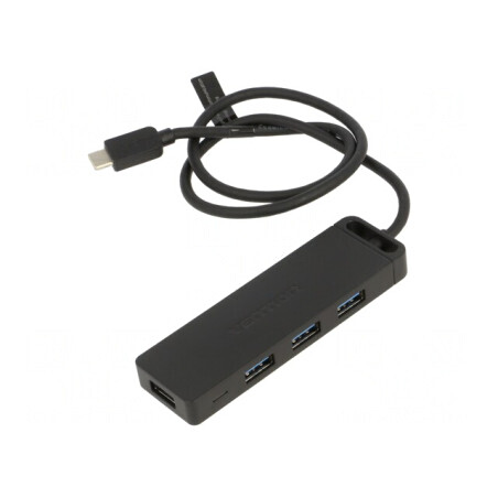 Hub USB 4 Porturi USB-A și USB-C Negru 5Gbps | Electronic-mag.ro | Componente Electronice