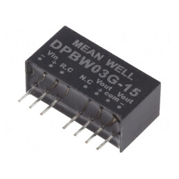 Convertor DC/DC 3W 18-75V la 15V/-15V SIP8 | Electronic-mag.ro | Componente Electronice