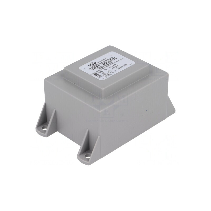Transformator încapsulat 20VA 230VAC 15V 1,33A PCB | Electronic-mag.ro | Componente Electronice