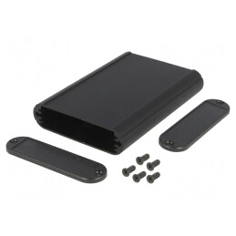 Carcasă aluminiu neagră 72x100x19mm | Electronic-mag.ro | Componente Electronice