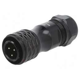 Mufă SA16 tată 3 PIN IP67 8-12mm 10A 500V lipire pe cablu | Electronic-mag.ro | Componente Electronice