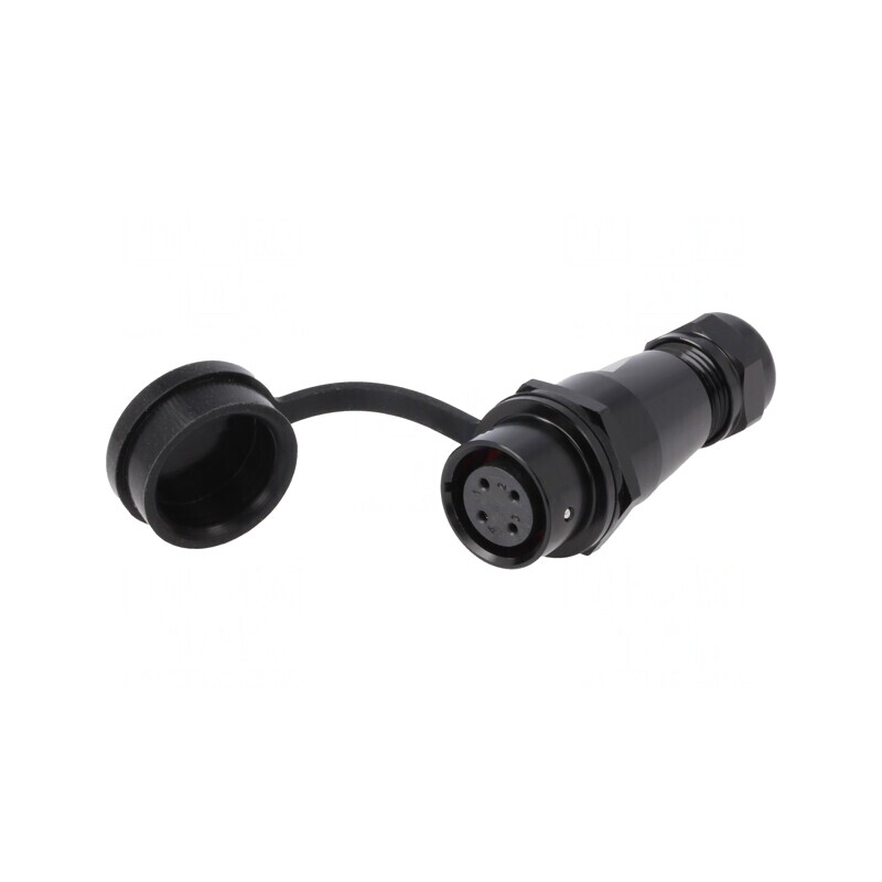Mufă SA16 mamă 4 pini IP67 5A 500V cablu | Electronic-mag.ro | Componente Electronice