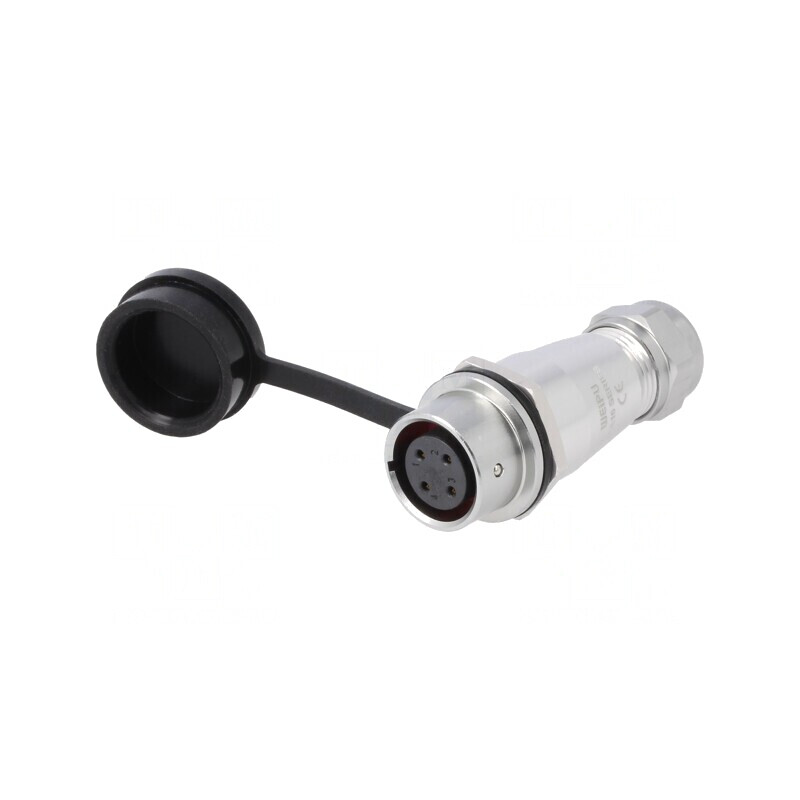 Mufă SA16 Mamă 4 PIN IP67 Lipire 5A 500V | Electronic-mag.ro | Componente Electronice
