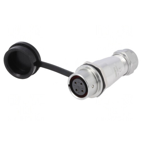 Mufă SA16 Mamă 4 PIN IP67 Lipire 5A 500V | Electronic-mag.ro | Componente Electronice