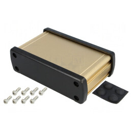 Carcasă Universală Aluminiu Aurit 113.7x69x35.2 mm | Electronic-mag.ro | Componente Electronice