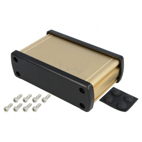 Carcasă Universală Aluminiu Aurit 113.7x69x35.2 mm | Electronic-mag.ro | Componente Electronice